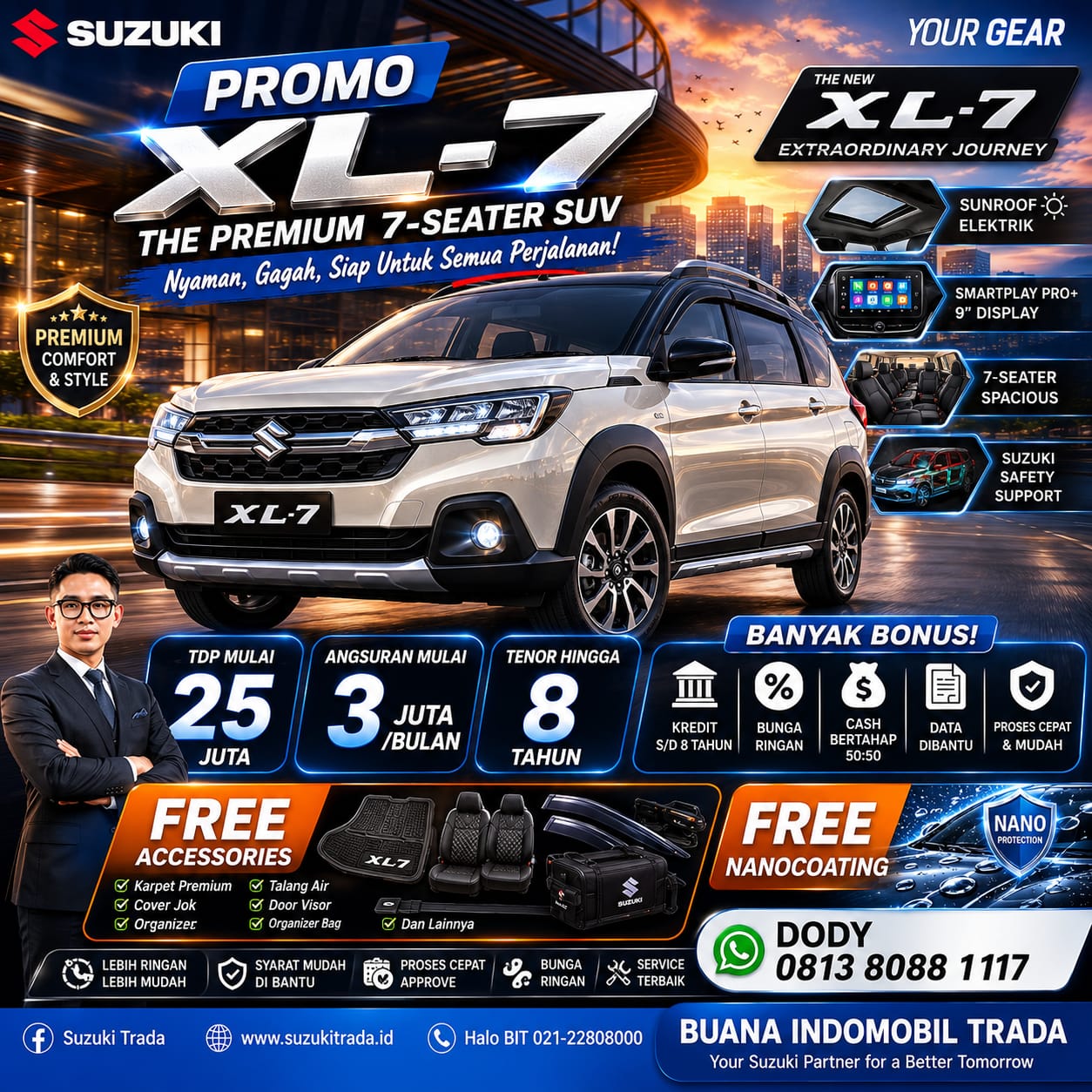 Promo New XL7 Hybrid – Bunga Kredit 0% & Paket Service Gratis 5 Tahun!
