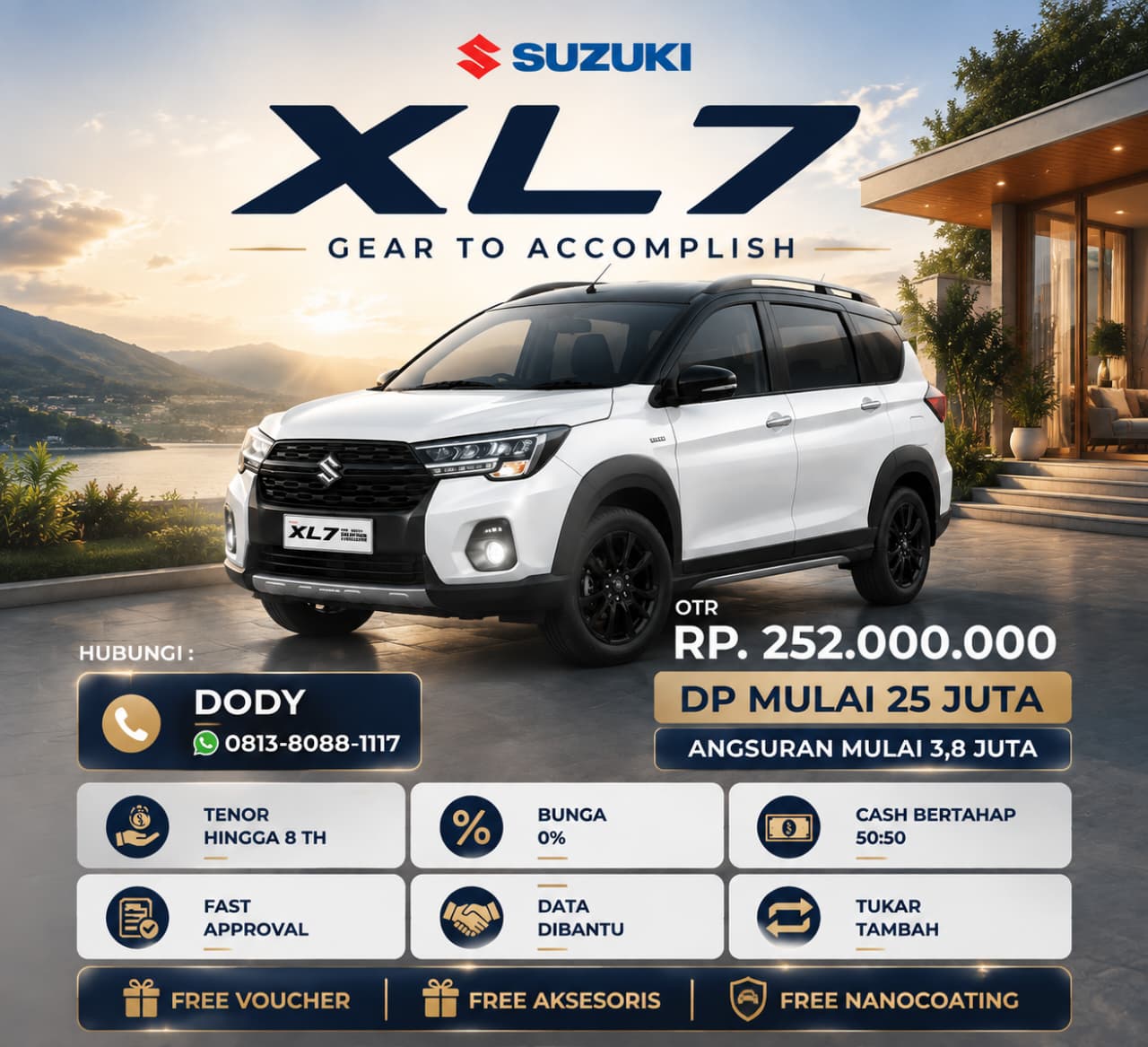 Promo Suzuki XL7 – OTR 252 Juta, DP 25 Juta & Angsuran 3,8 Jutaan!